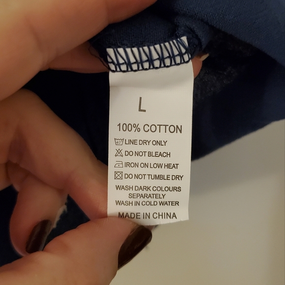 Navy 100% Cotton Shirt - Picture 4 of 4